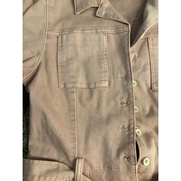 Paige Mayslie Jumpsuit in Vintage Rouge Glow Pink Short Sleeve Sz‎ 8 - Picture 6 of 16